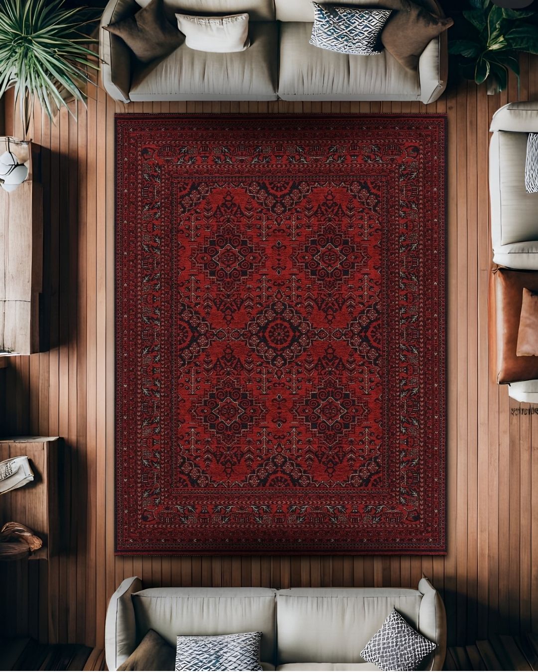 Zaren - Vintage Textured Washable Carpet - Lint-Free Velvet Surface