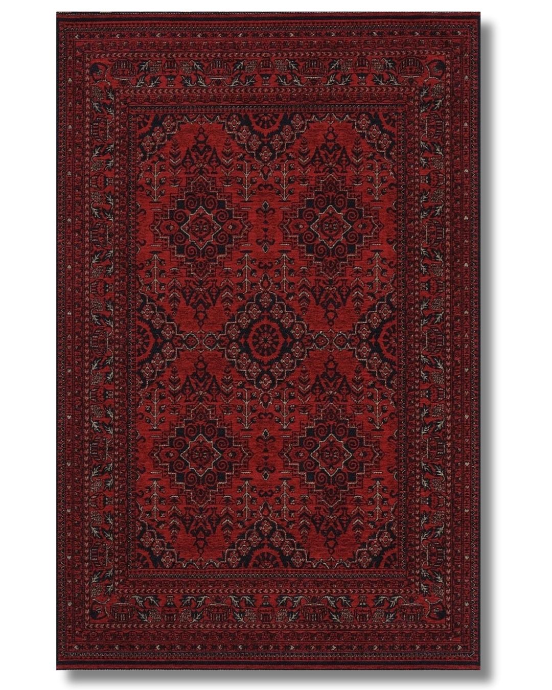 Zaren - Vintage Textured Washable Carpet - Lint-Free Velvet Surface