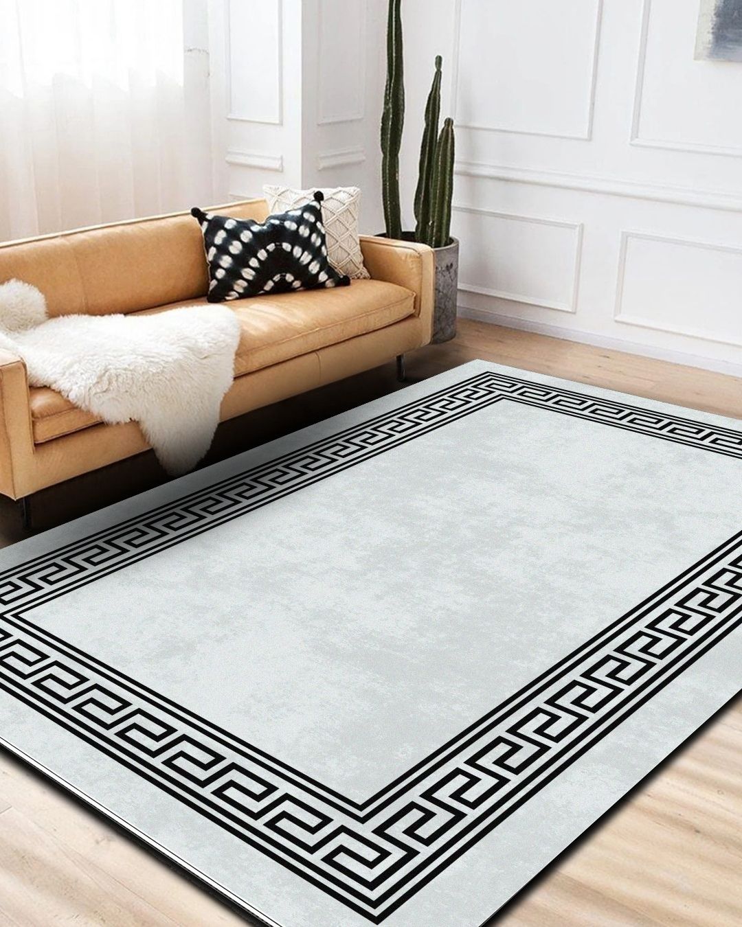 Stripe - Elegant Striped Cream Carpet - Cotton Woven Base