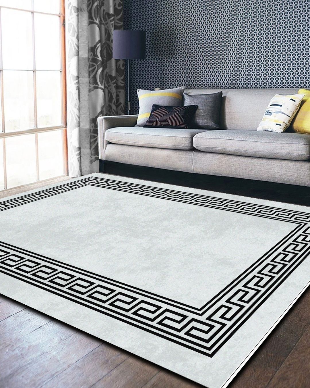 Stripe - Elegant Striped Cream Carpet - Cotton Woven Base