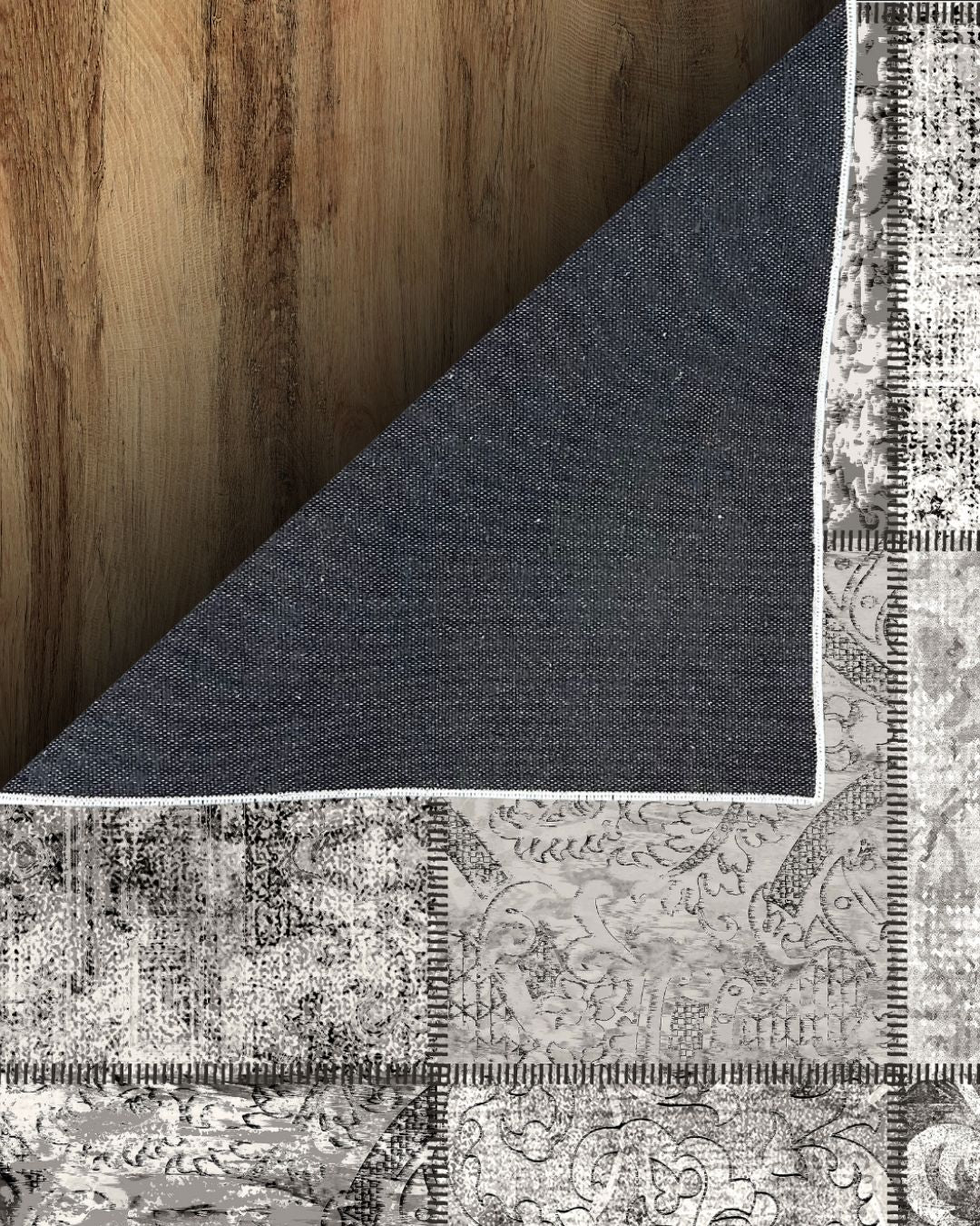 Quartz - Geometric Patterned Modern Area Rug - Cotton Woven Base
